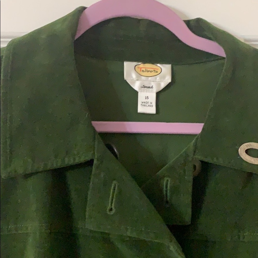 Velour green Talbots blazer